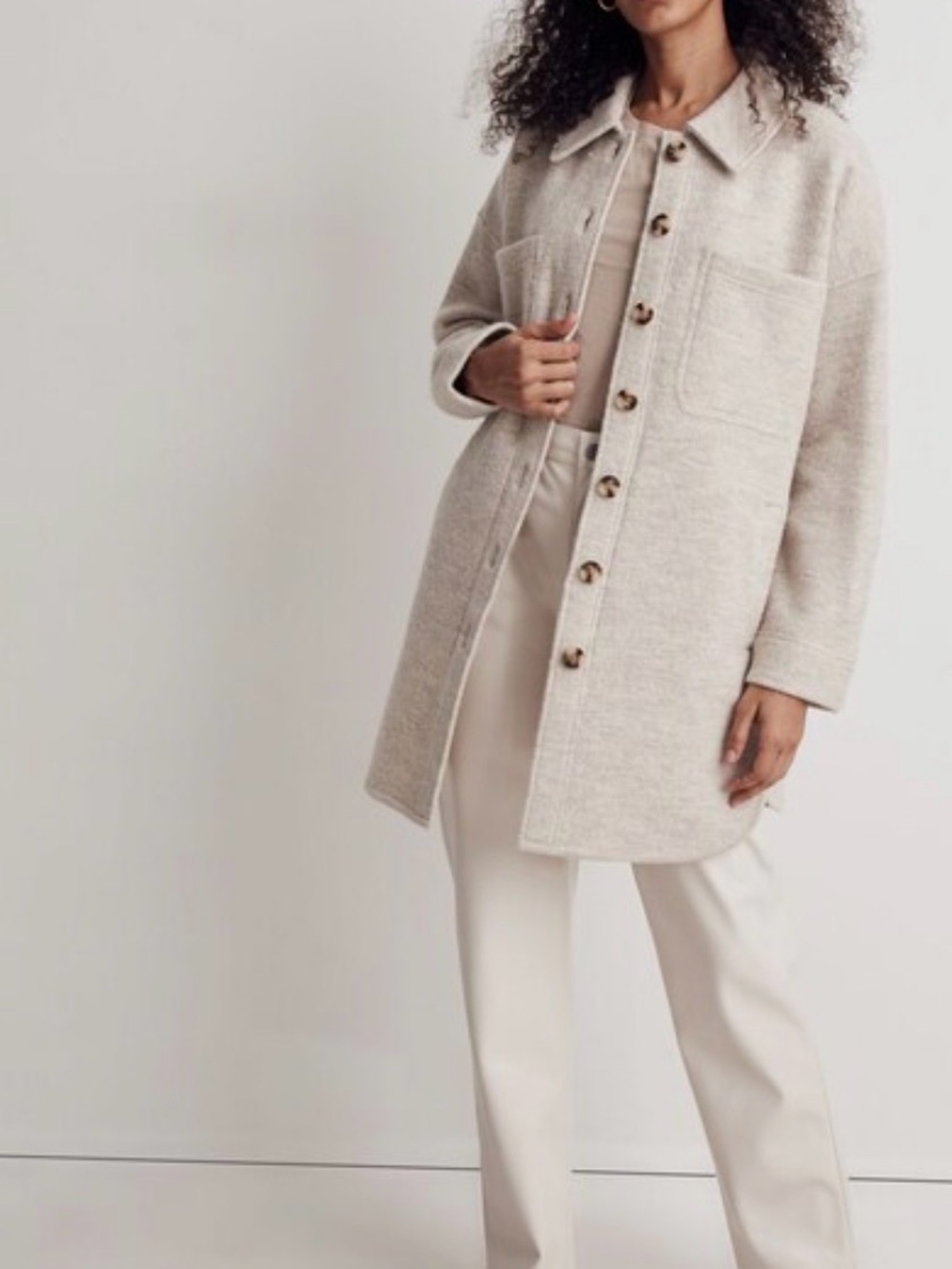 Madewell Re)sponsible Boiled Wool Sweater Jacket M